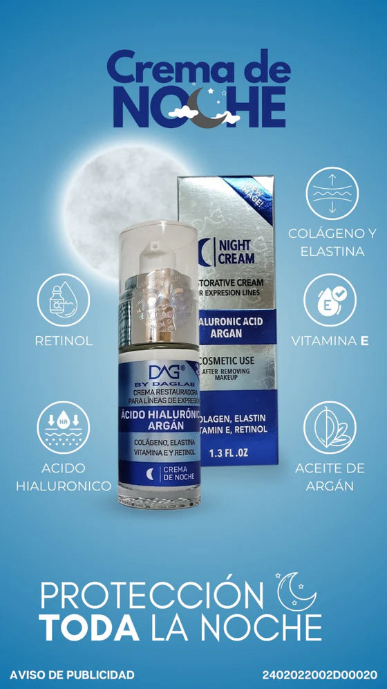 DAG Night Cream Hayluronic Acid