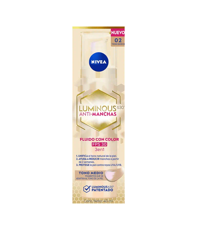 Nivea Luminous 630º Anti-Manchas Fluido con Color SPF 30 Tono Medio