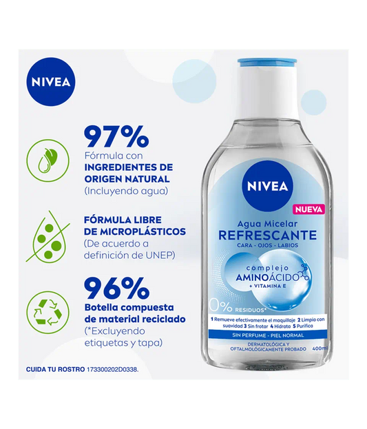 Agua Micelar con Amino Ácido -400ml