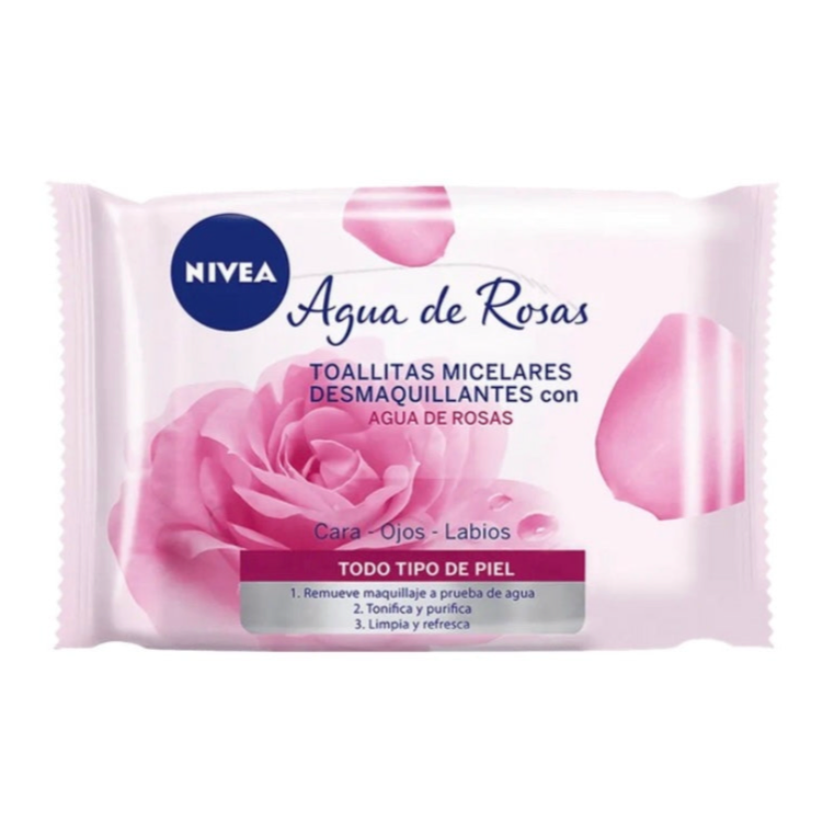 Toallas desmaquilladoras Agua de Rosas 25pc