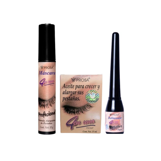 Prosa Black Trio: Mascara, Liner, Oil 3pz Bundle