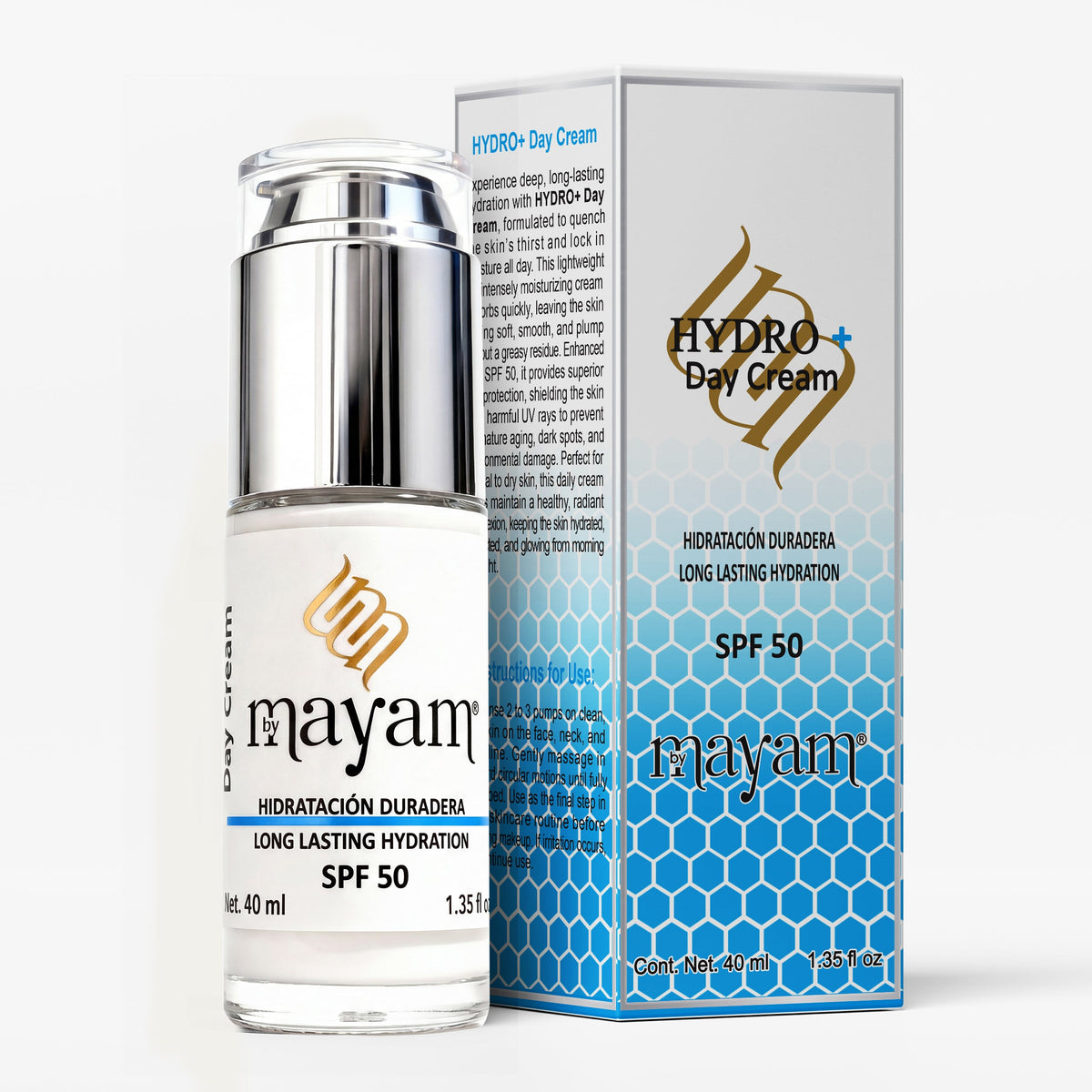 HYDRO+ Day Cream spf 50 By Mayam Beauty- 40ml