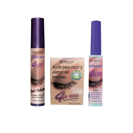 Prosa Purple Trio: Mascara, Liner, Oil 3pz Bundle