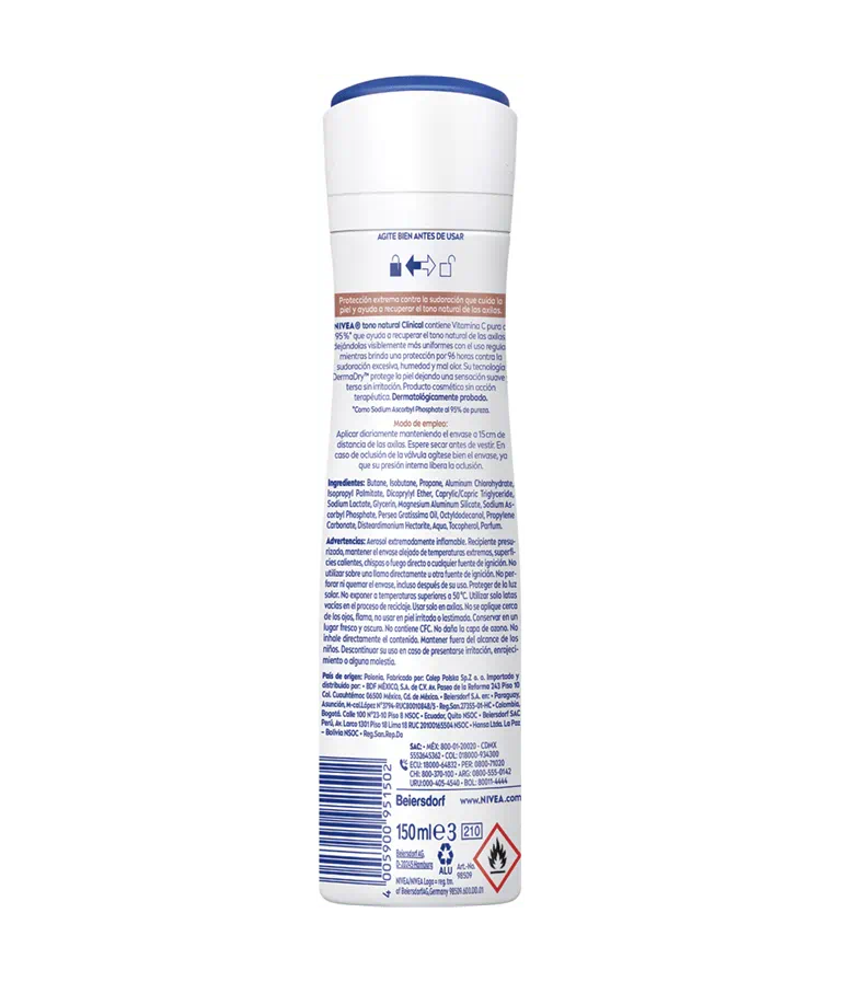 Nivea Tono Natural Clínico Aclarador SPRAY 50ml