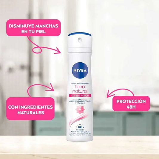 Nivea Tono Naural Aclarador Classic Touch SPRAY 150ml
