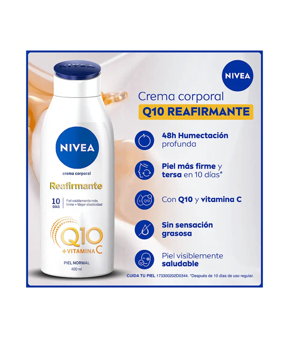 Nivea Crema Corporal Reafirmante Q10 con Vitamina C 400ml