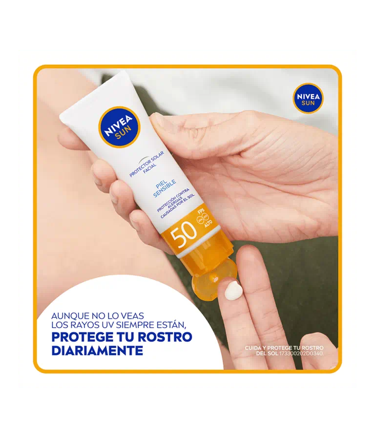 Nivea Protector Solar Sensible Protector Solar Facial SPF 50 Sin Sensación Grasosa