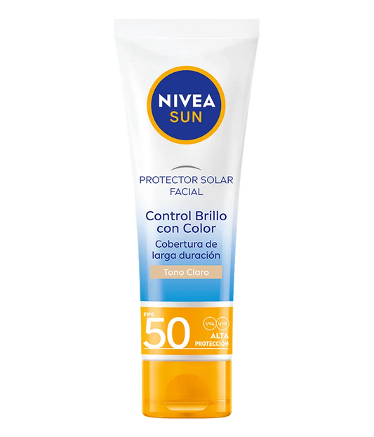 Nivea Protector Solar Control de Brillo 50ml SPF 50 Tono Claro