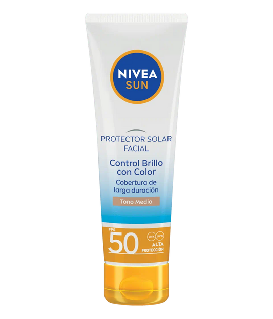 Nivea Protector Solar Control de Brillo 50ml SPF 50 Tono Medio