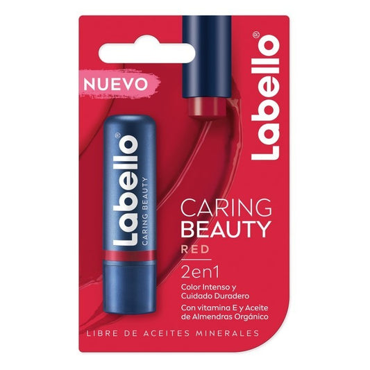 Labello Labial con Aciete de Almendras y Vitamina E- Red/Rojo